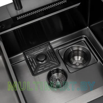 Кухонная мойка ARFEKA ECO AR 750x450 BLACK PVD NANO картинка 7